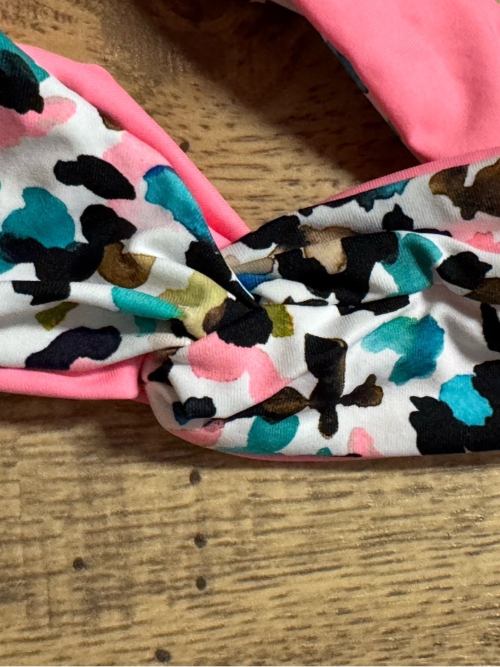 Citrus Reversible One Shoulder Bikini Top Pink Multi Small NWT - Picture 7 of 9